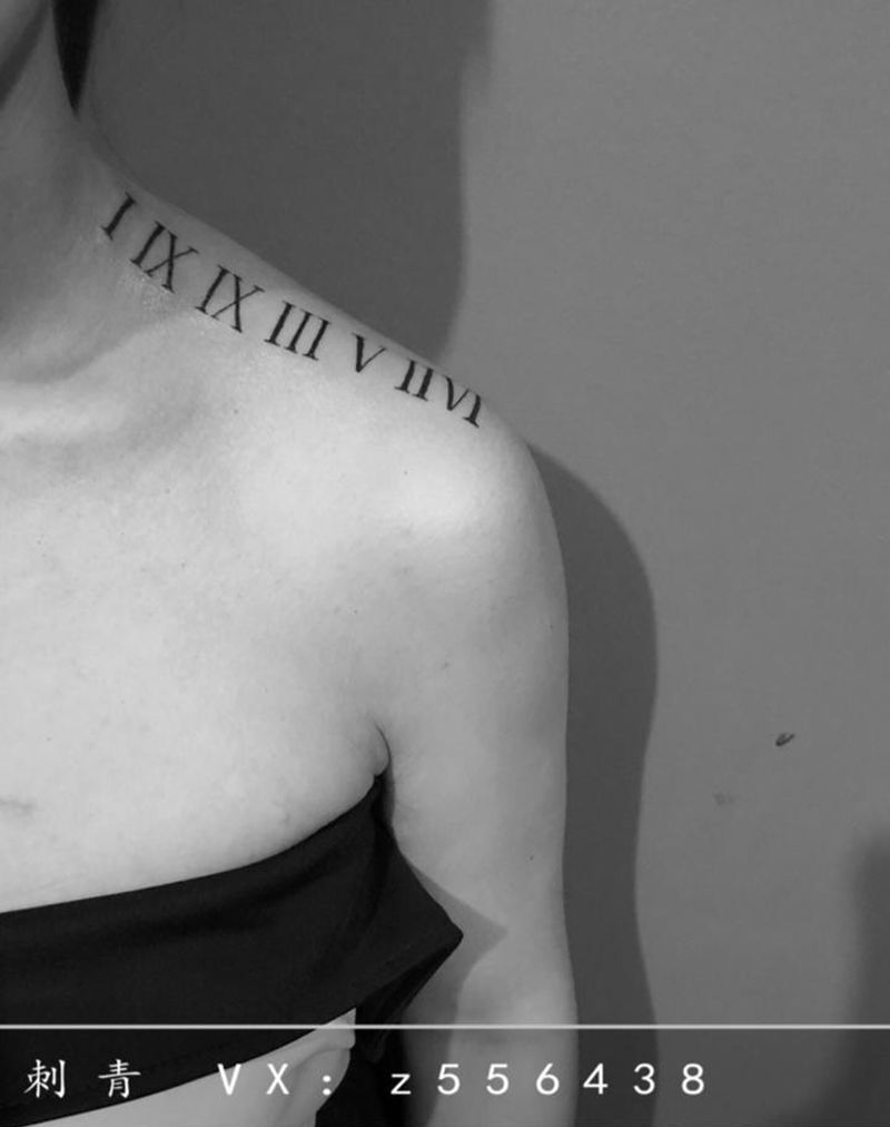 罗马数字纹身图片