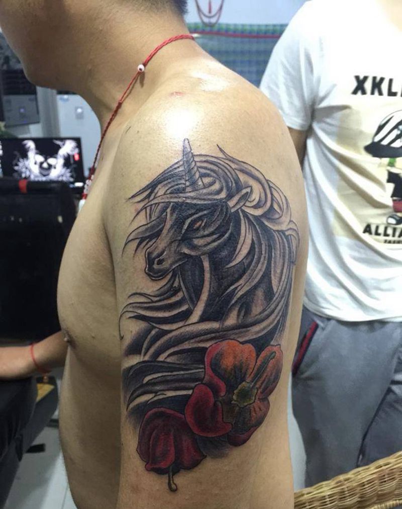 独角兽纹身图片