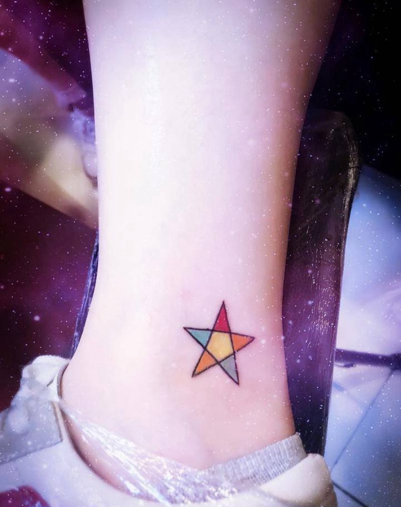 五星纹身图片
