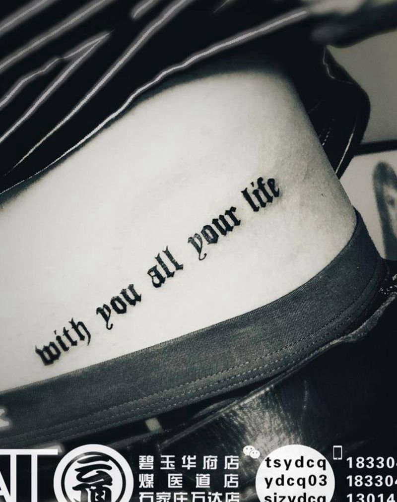 字体纹身纹身图片_成品手臂腹部欧美习俗字符原创纹身图案