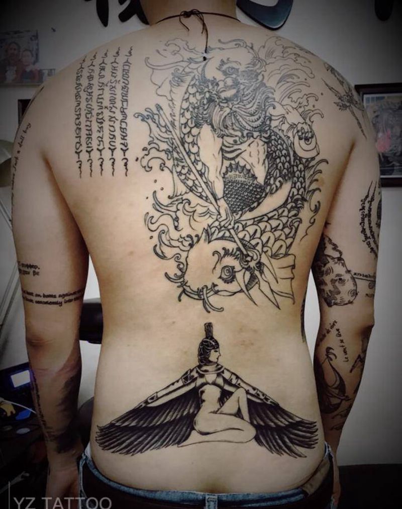 拼接美纹身图片_点刺纹身图案