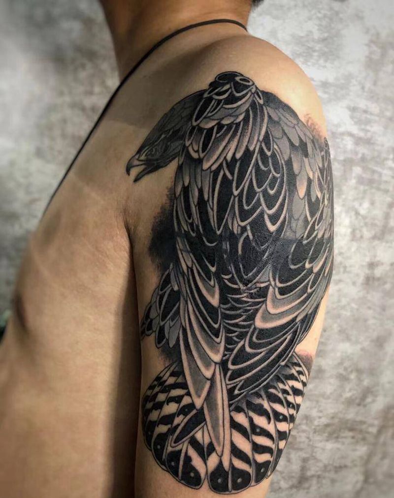 遮盖黑图腾纹身图片_手臂手部新传统纹身图案