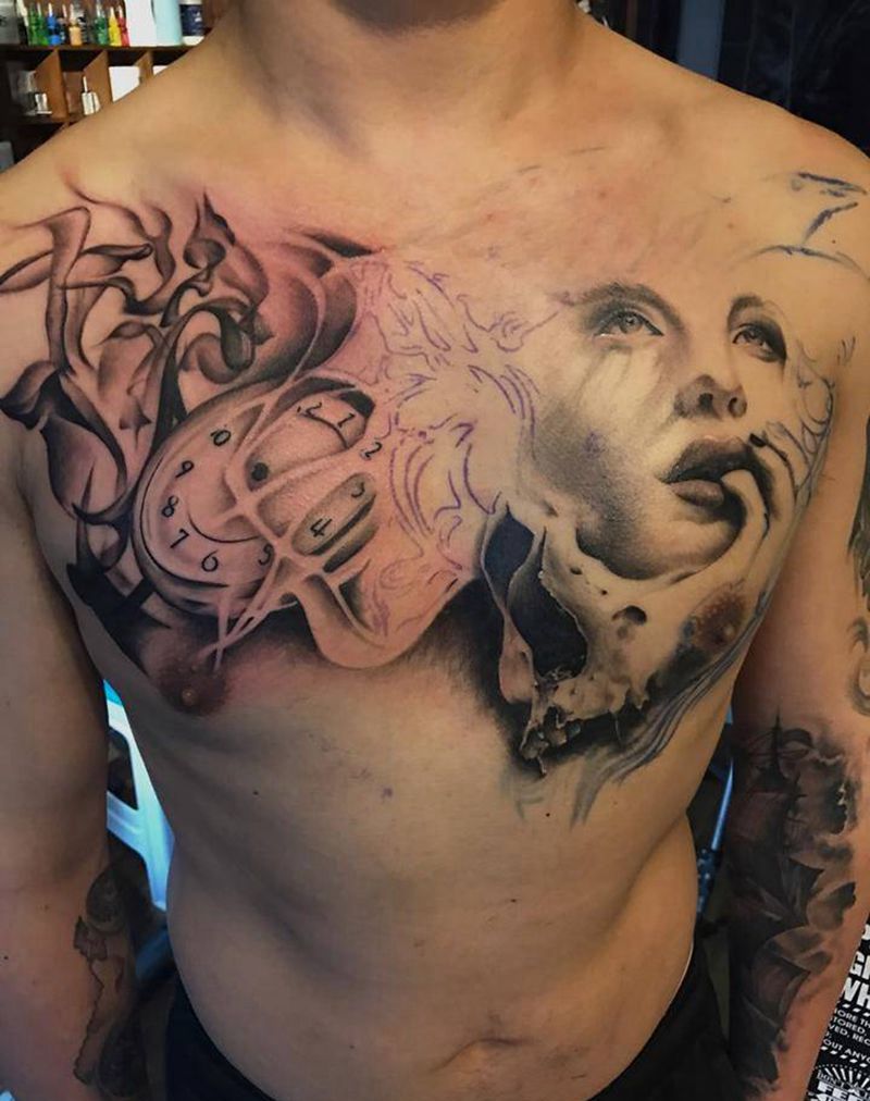 未完成纹身图片