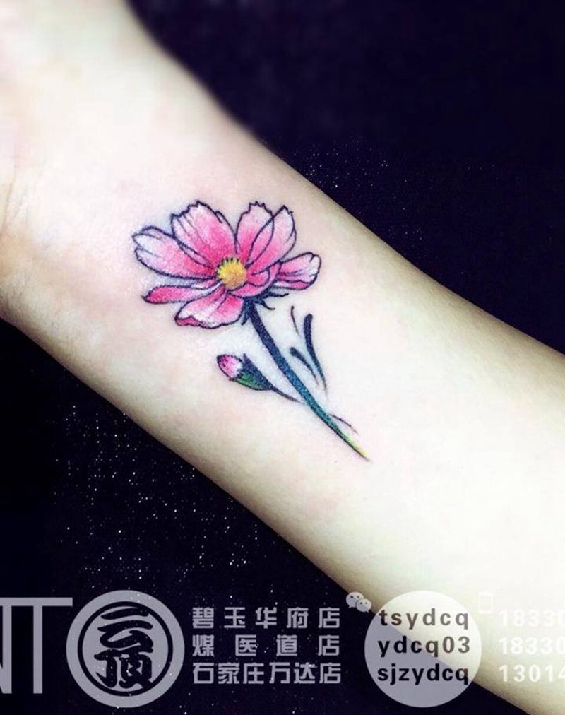 一组小清新纹身图片_成品腰部手臂胸部欧美清新原创植物纹身图案