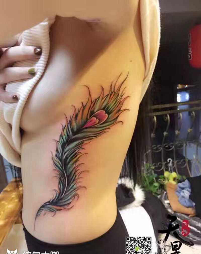 羽毛纹身图片