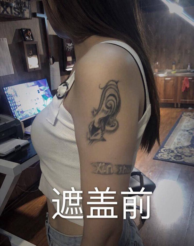 遮盖纹身图片