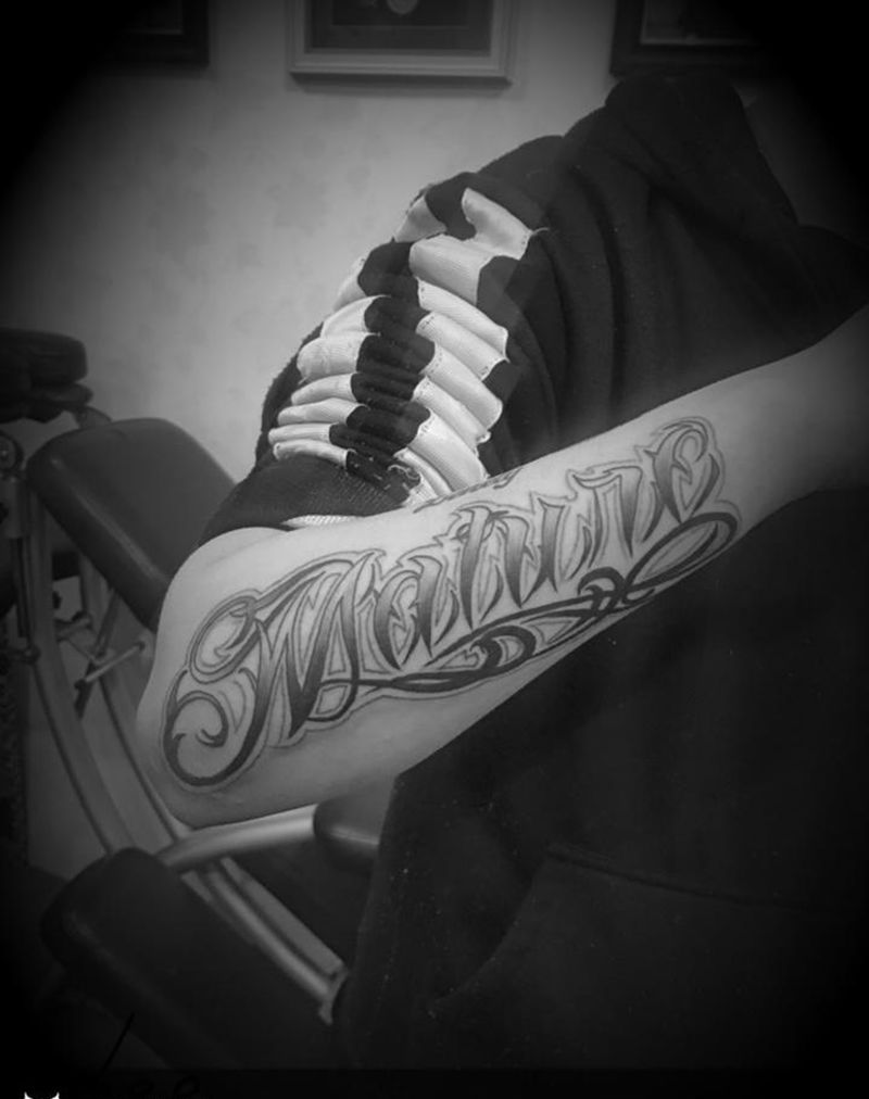 花体字纹身图片