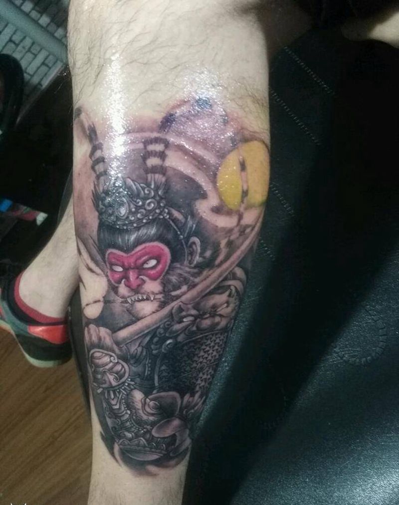 猴王纹身图片_手臂腿部纹身图案