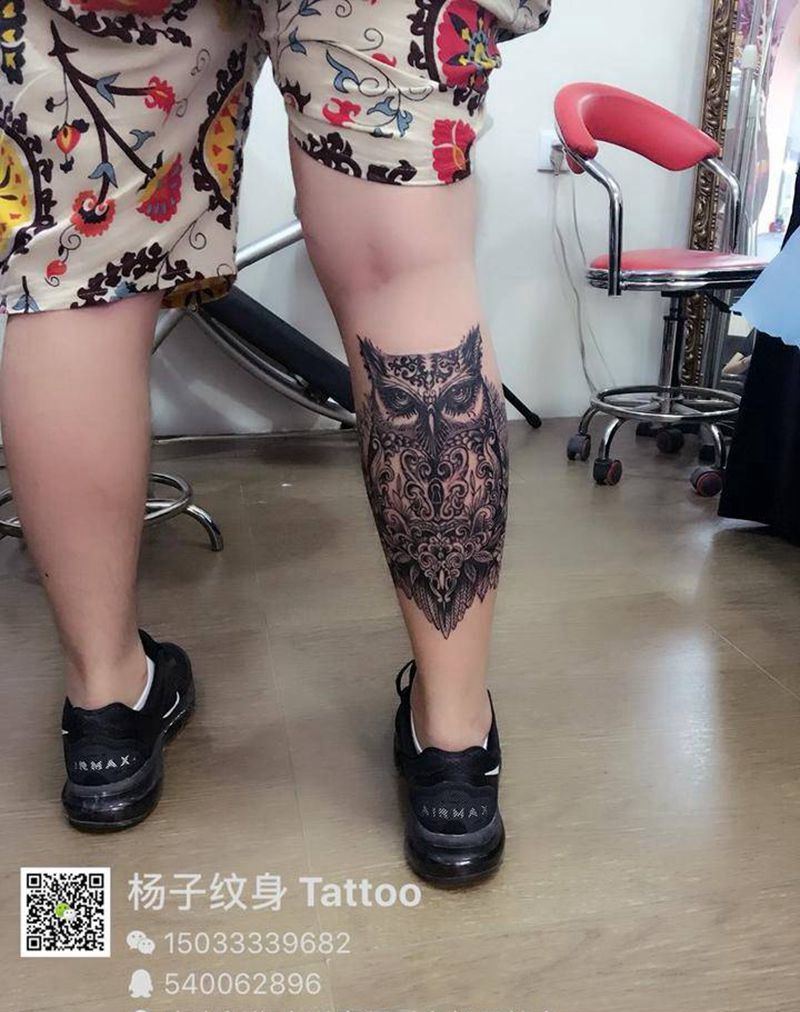 猫头鹰纹身图片