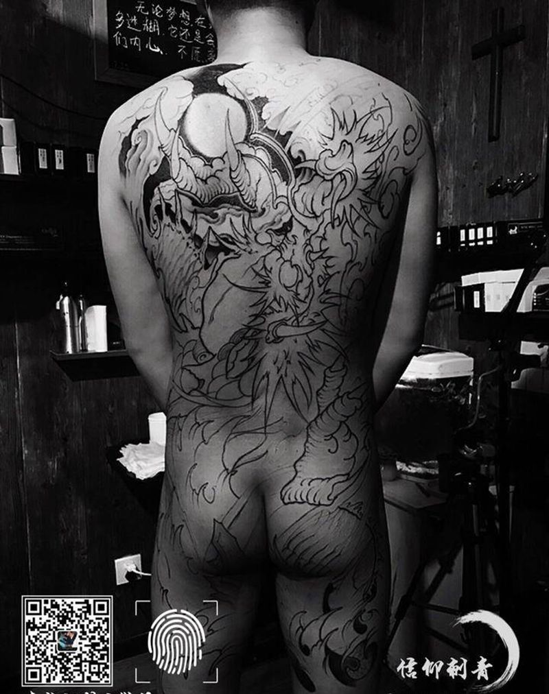 未完成纹身图片