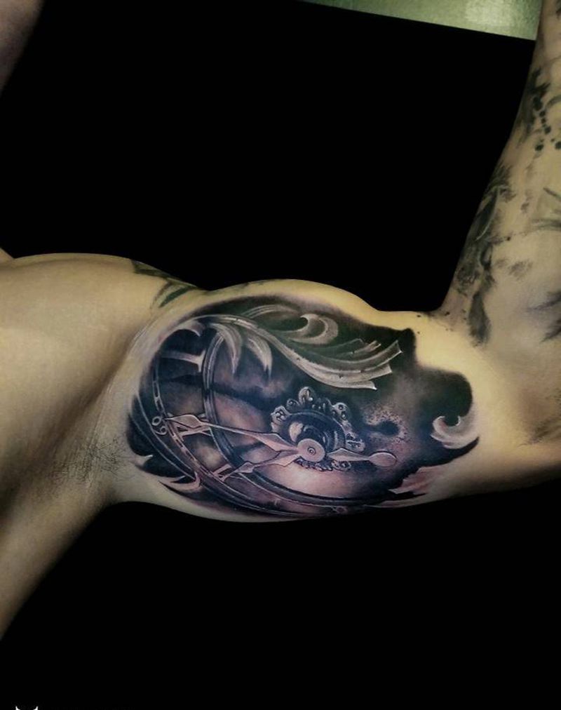 欧美时钟纹身图片