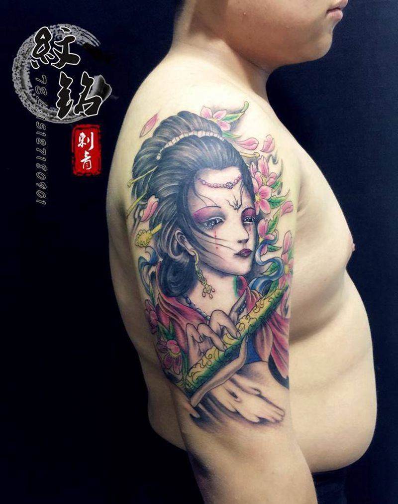 艺妓纹身图片