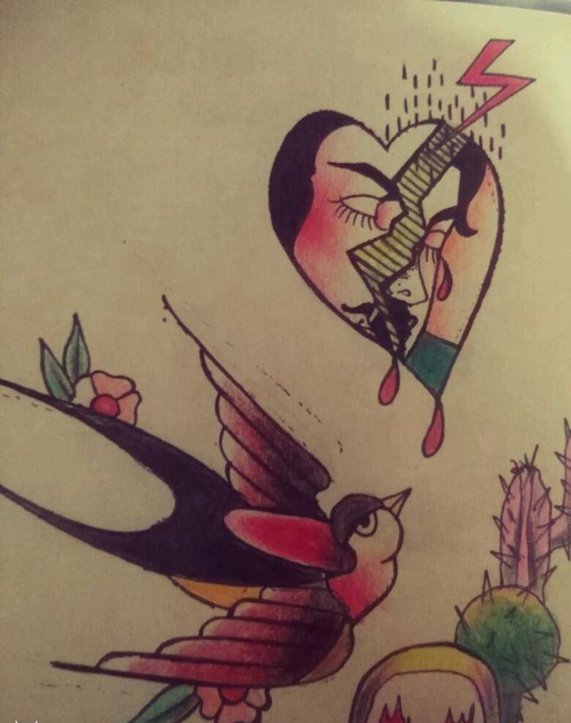 原创小图案纹身图片_手臂腿部手部脚部欧美手稿纹身图案