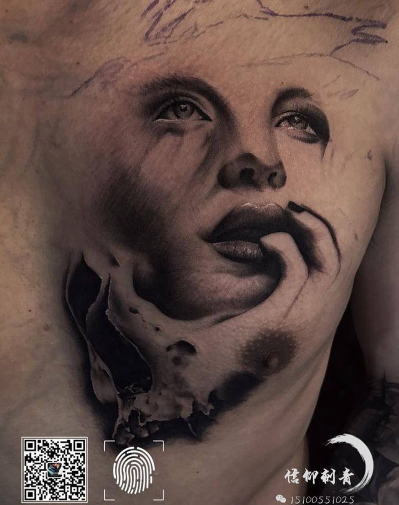 未完成纹身图片