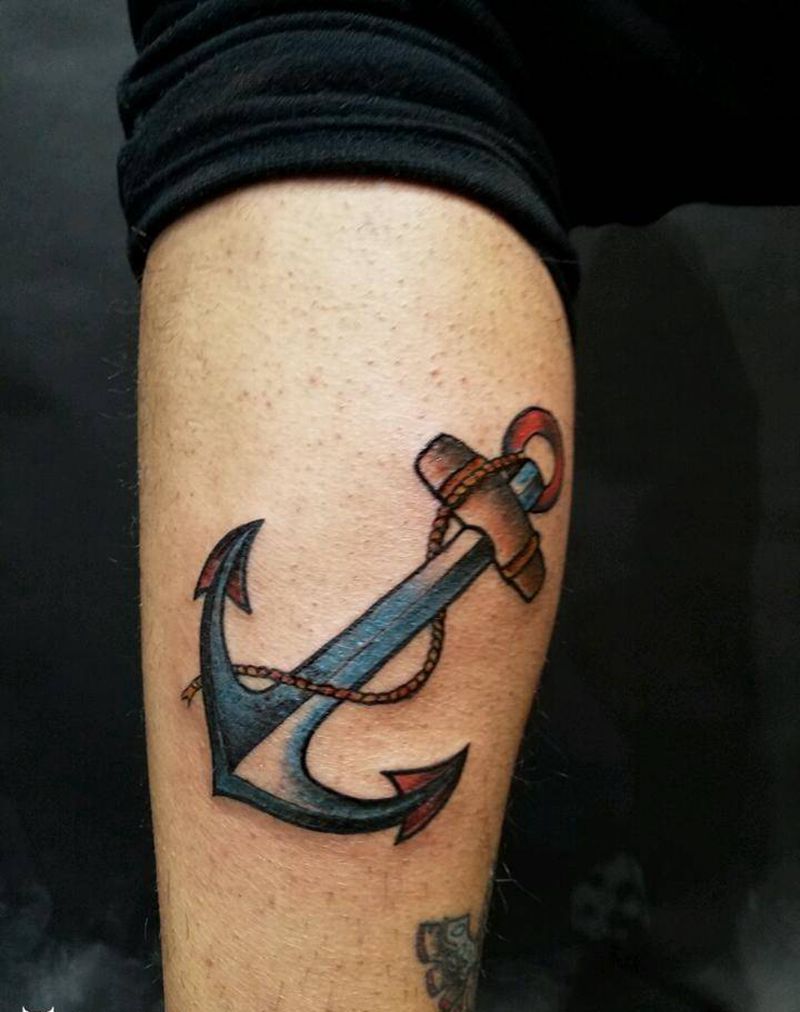 船锚一枚纹身图片