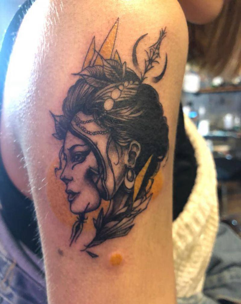 new school 女人纹身图片