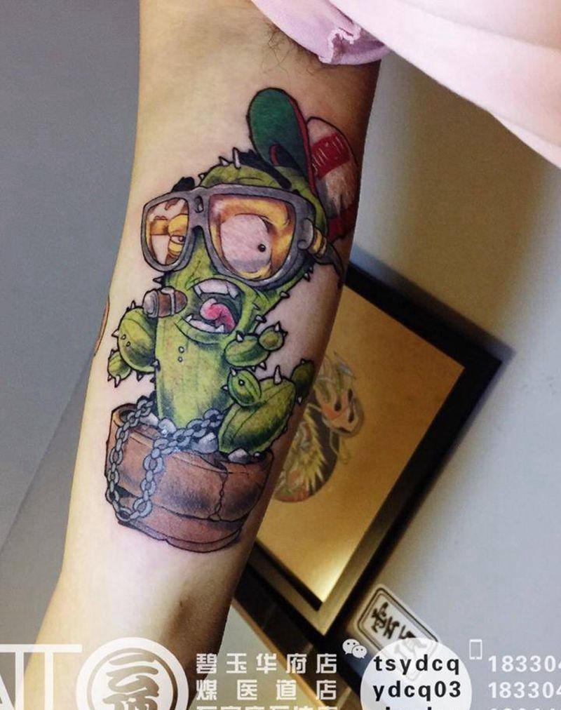 school小图纹身图片_成品手臂欧美植物原创纹身图案