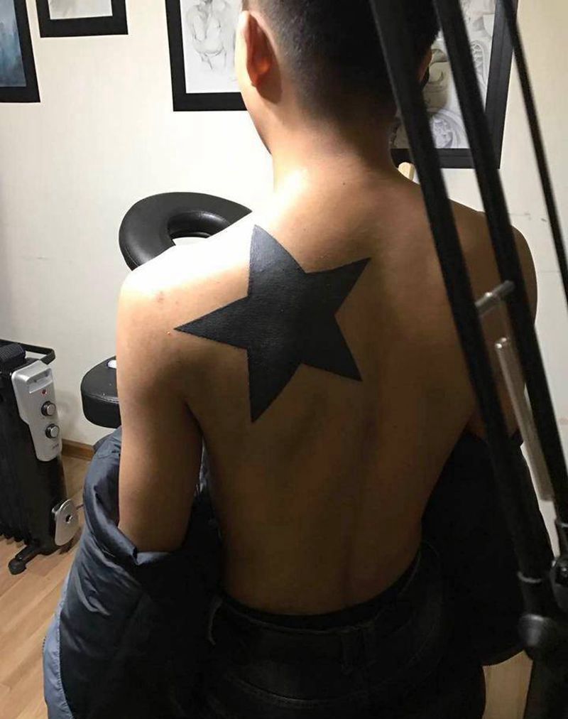 大大大星星纹身图片