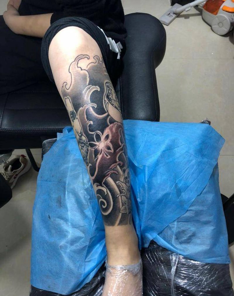 招财猫设计纹身图片