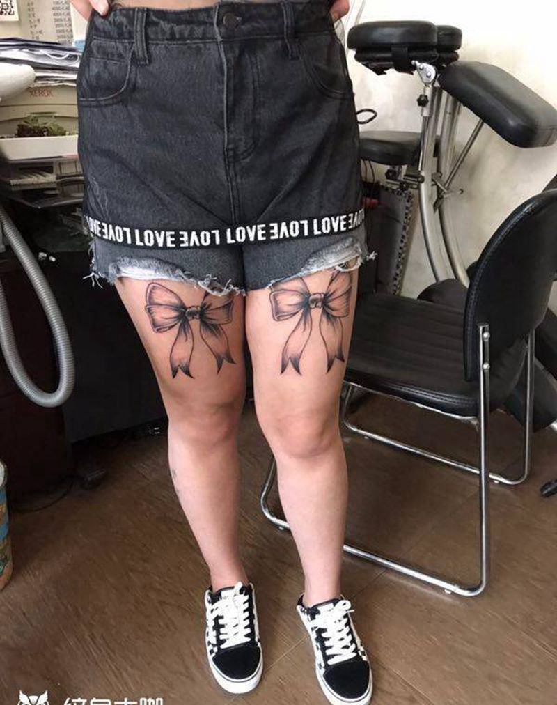 蝴蝶结纹身图片