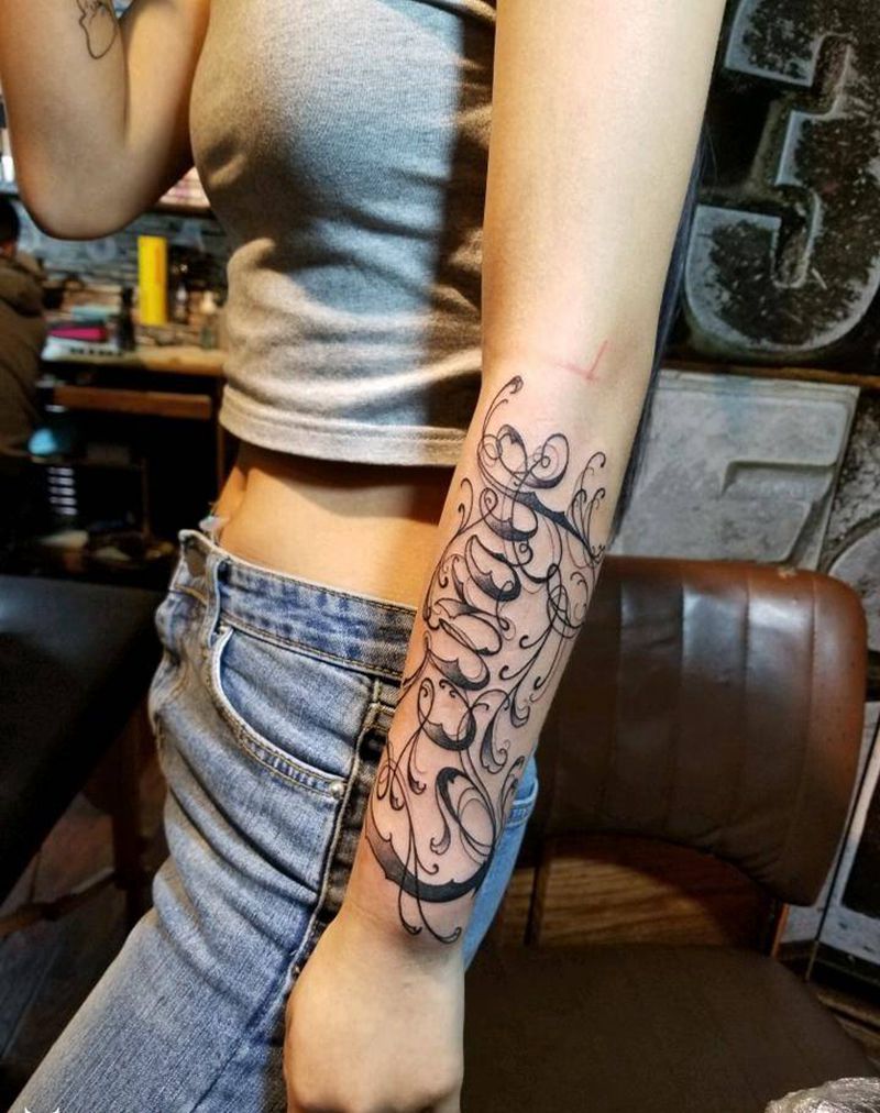 花体设计纹身图片