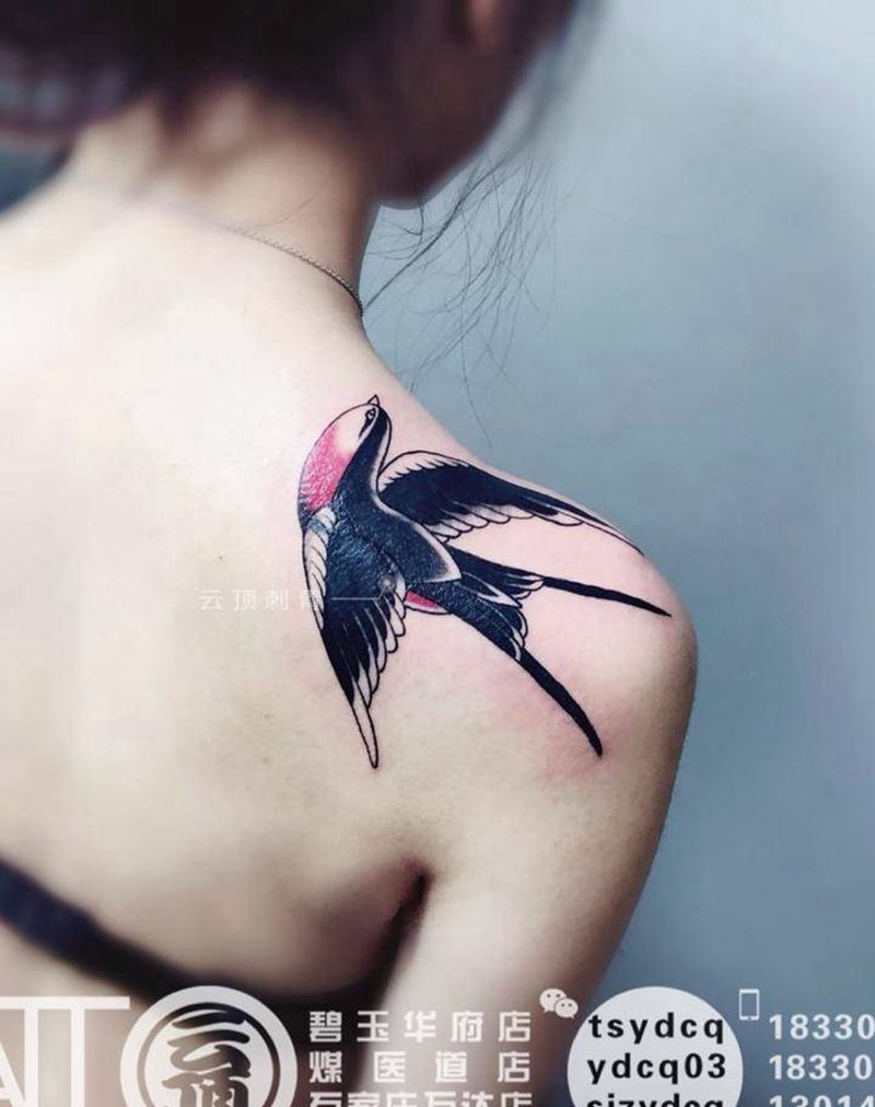 old school燕子纹身图片