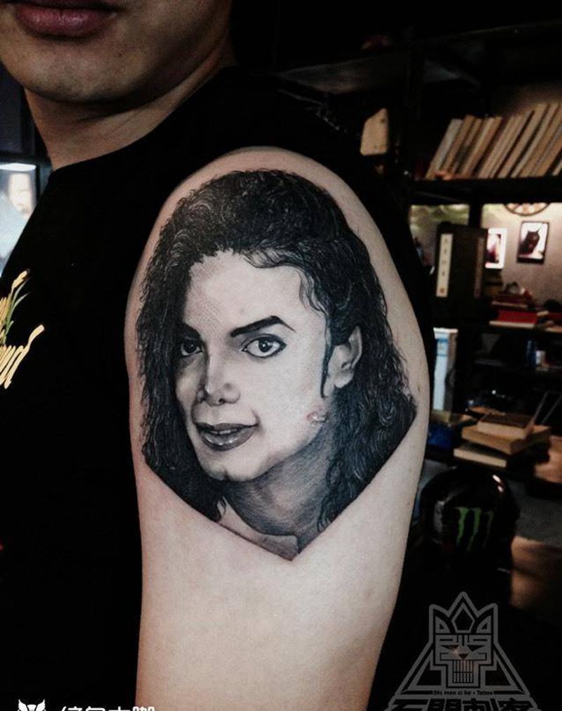 一个时代的偶像纹身图片_成品手臂欧美写实人物纹身图案