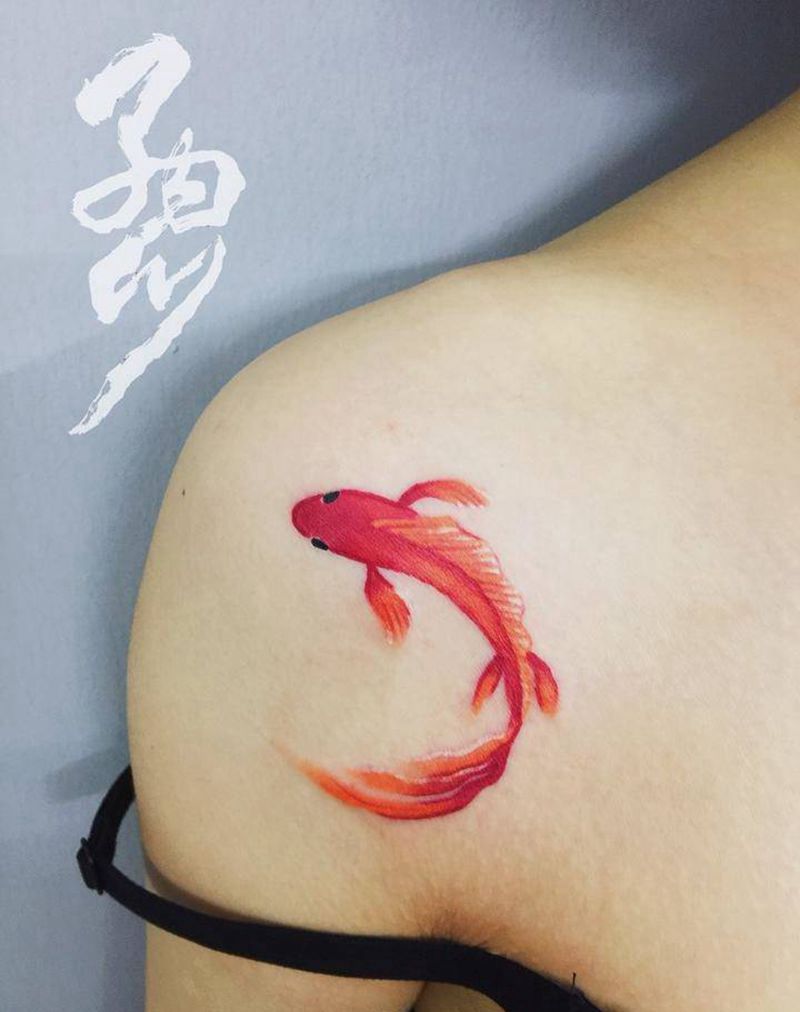 小鱼鱼纹身图片