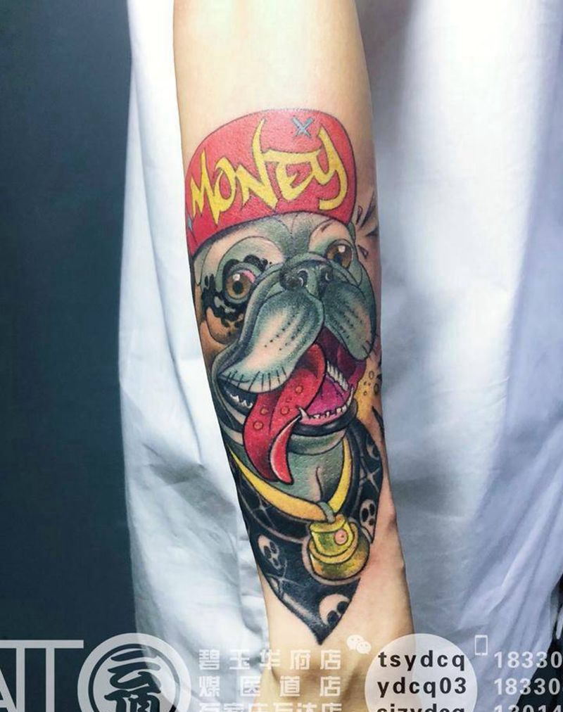 爱宠纹身图片_成品手臂欧美动物原创纹身图案