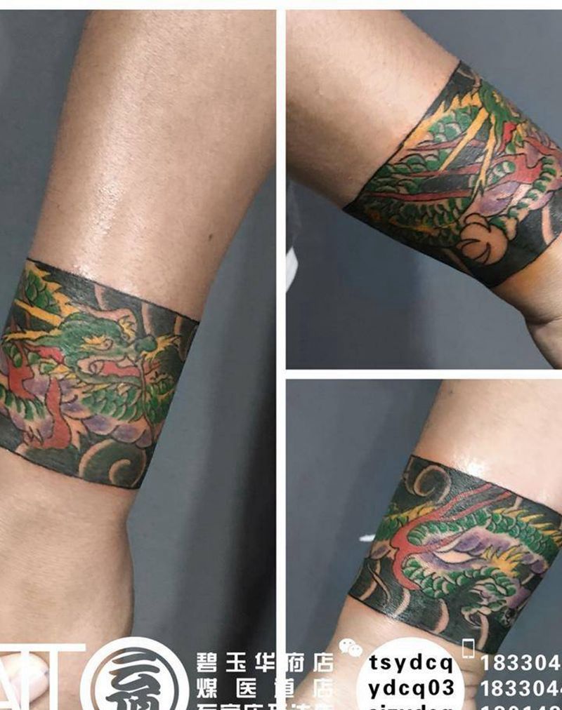 传统脚环纹身图片