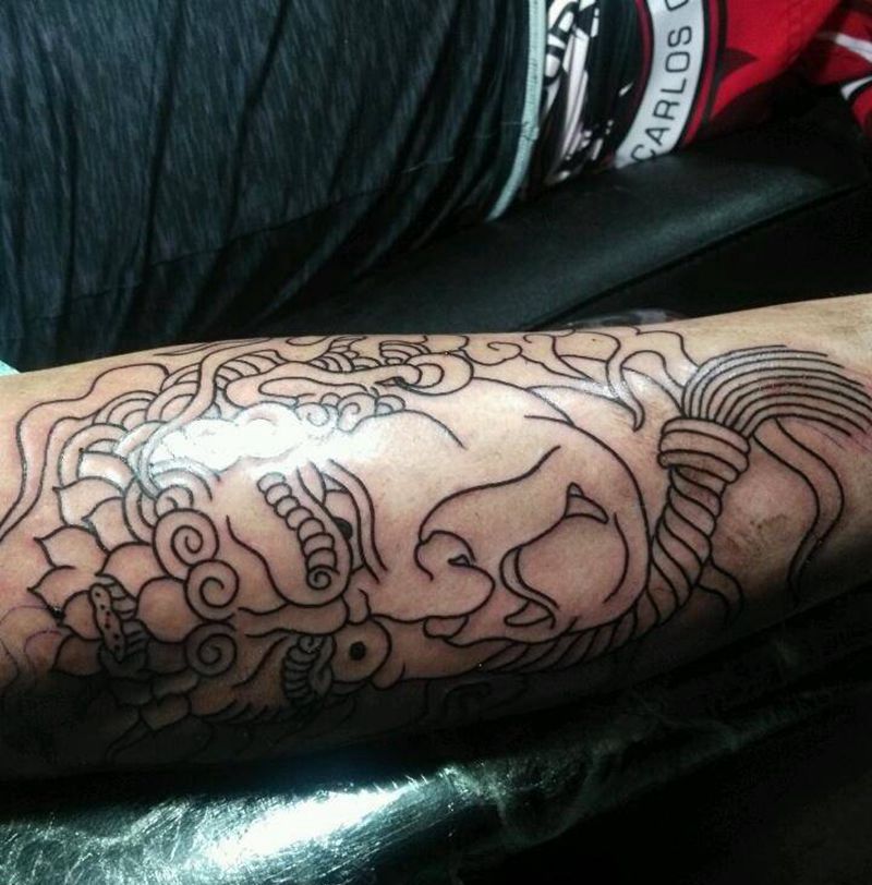 不动王纹身图片_手臂脚部纹身图案