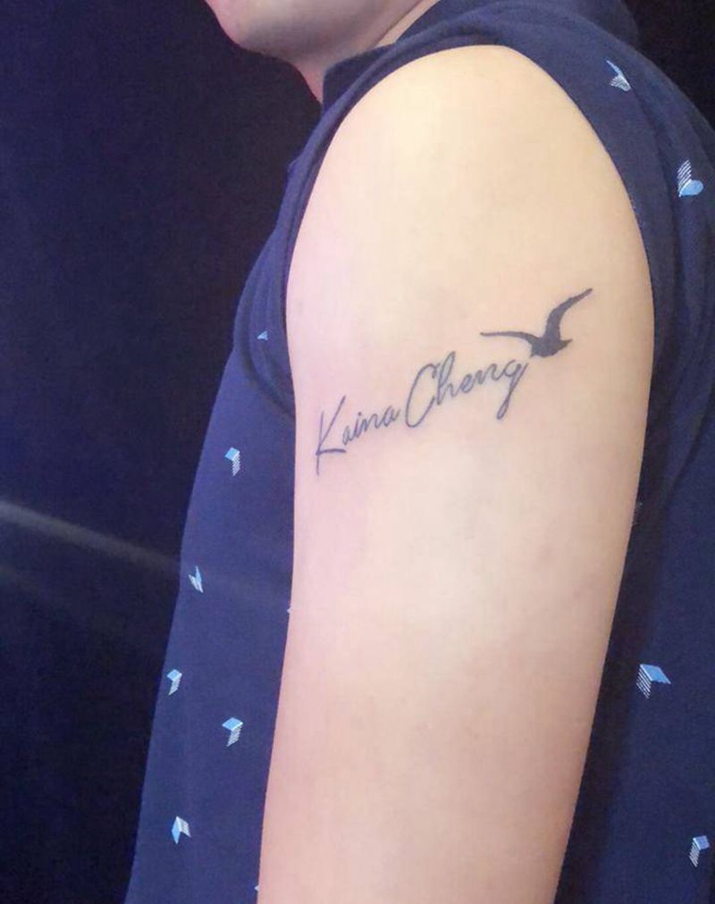 英文海鸥纹身图片