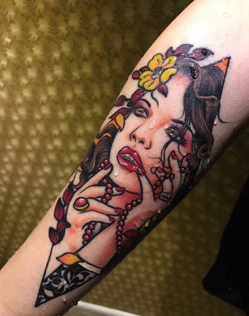 嗯纹身图片_成品手臂欧美原创纹身图案