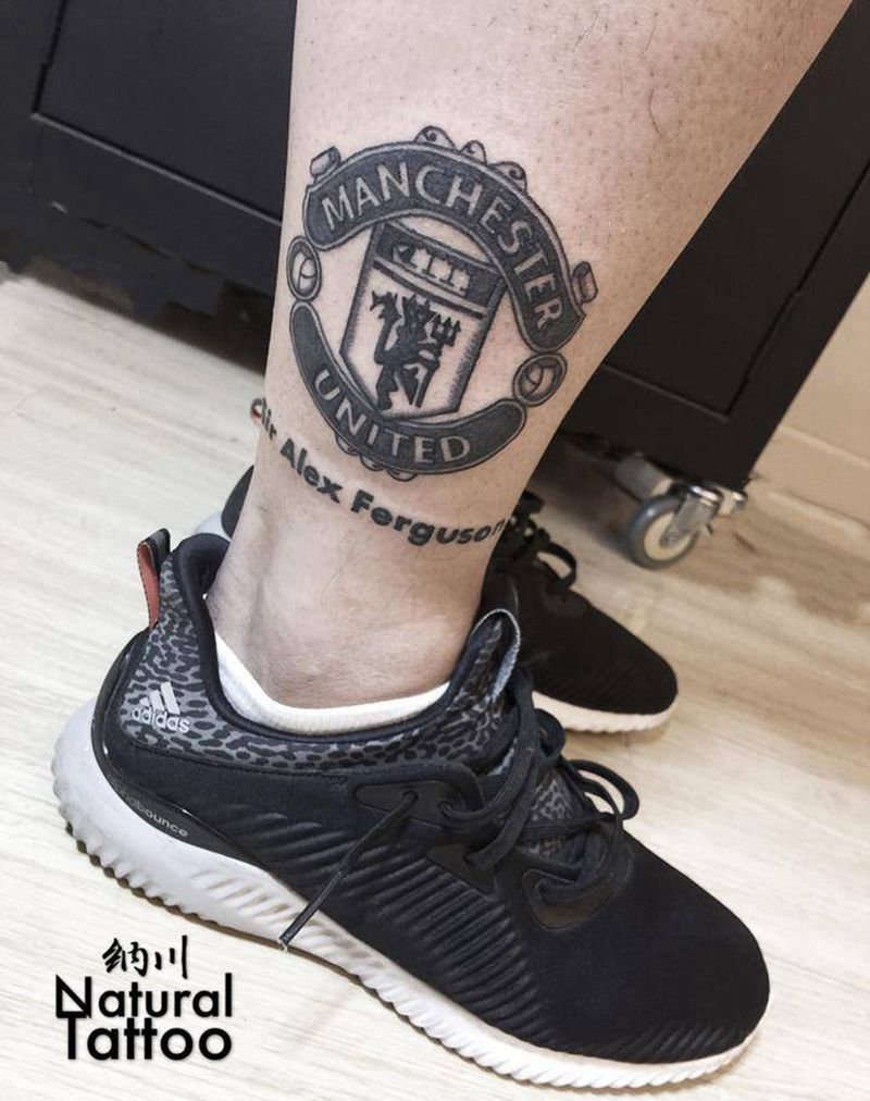 曼联logo纹身图片