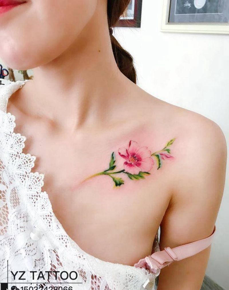 美女花纹身图片