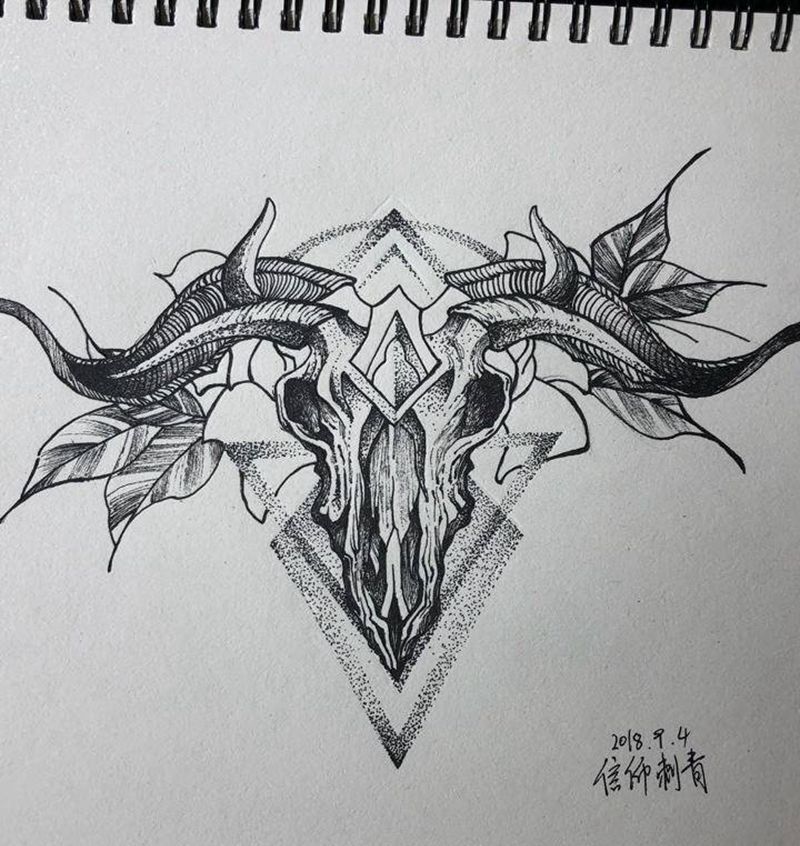 ……纹身图片_背部New School欧美写实纹身图案