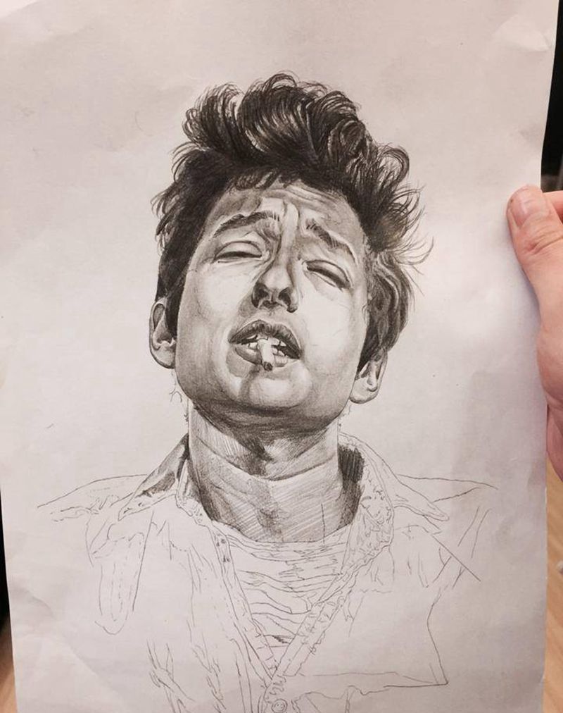 肖像纹身图片_手稿写实欧美人物黑白纹身图案