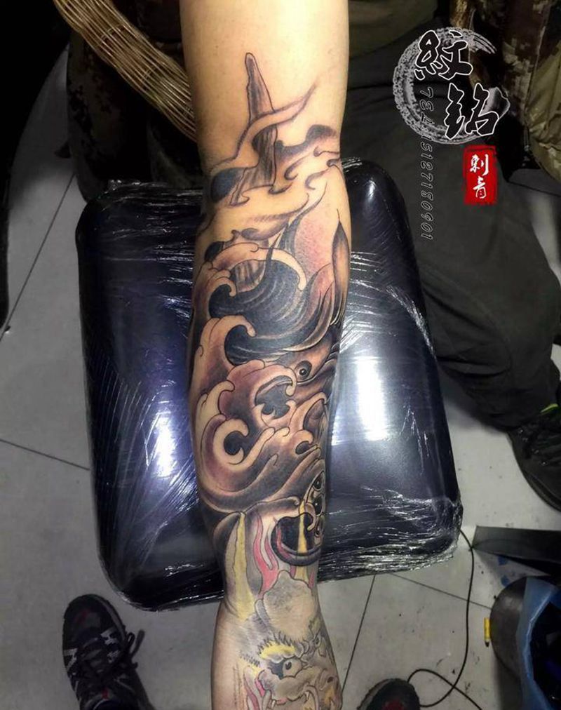 小臂般若纹身图片