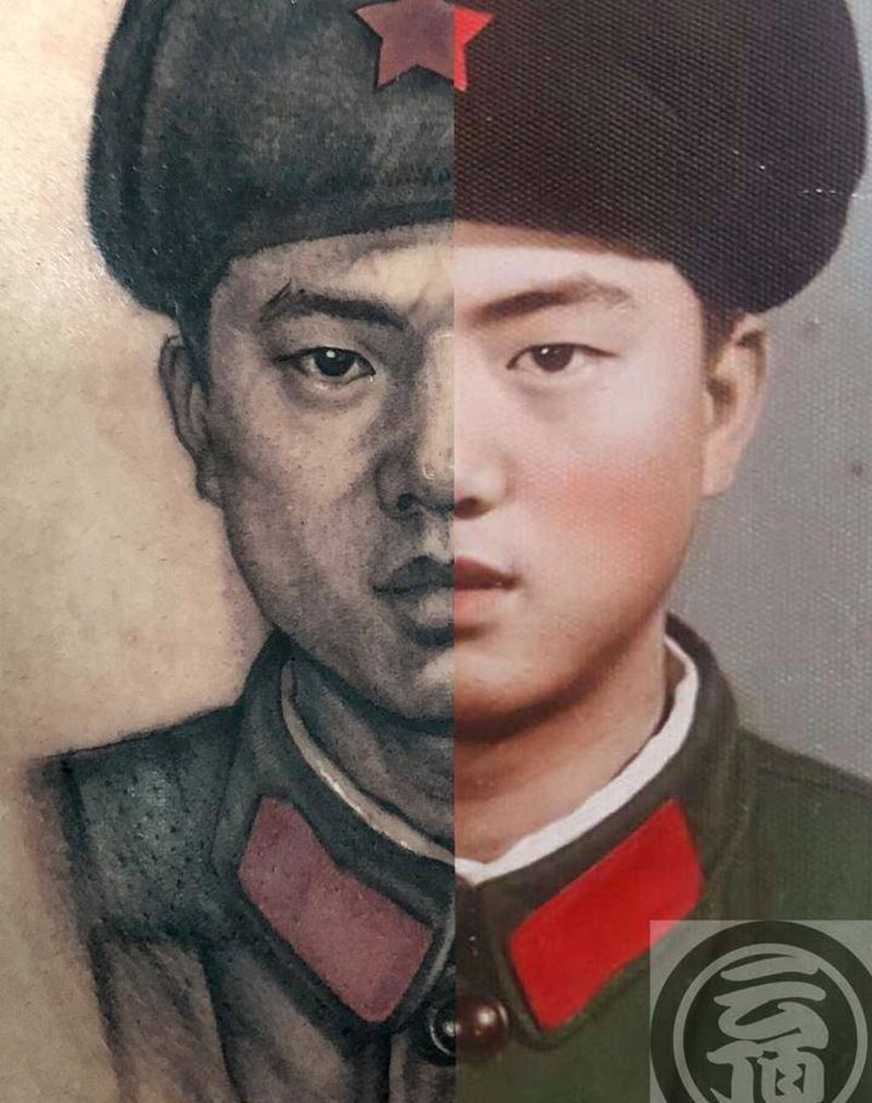 写实肖像纹身图片