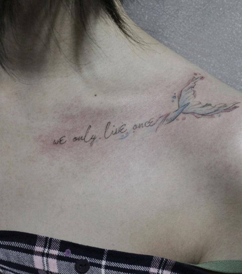 小清新字母纹身纹身图片_胸部水墨纹身图案