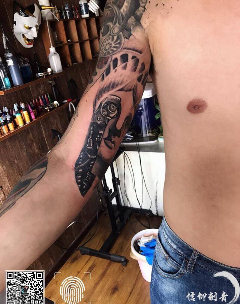 未完成纹身图片