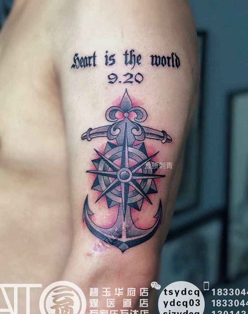 school船锚纹身图片