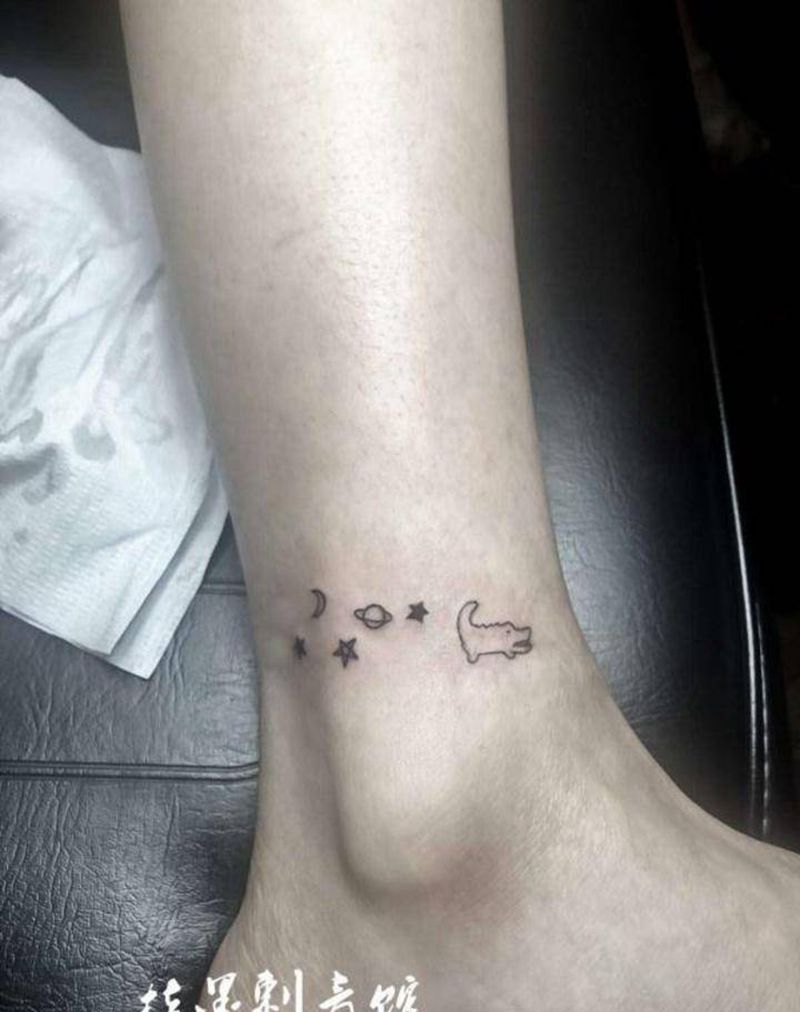 小清新鳄鱼纹身图片