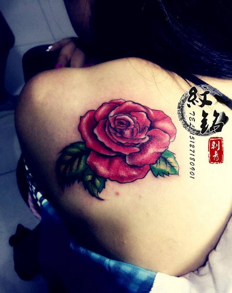 玫瑰花纹身图片