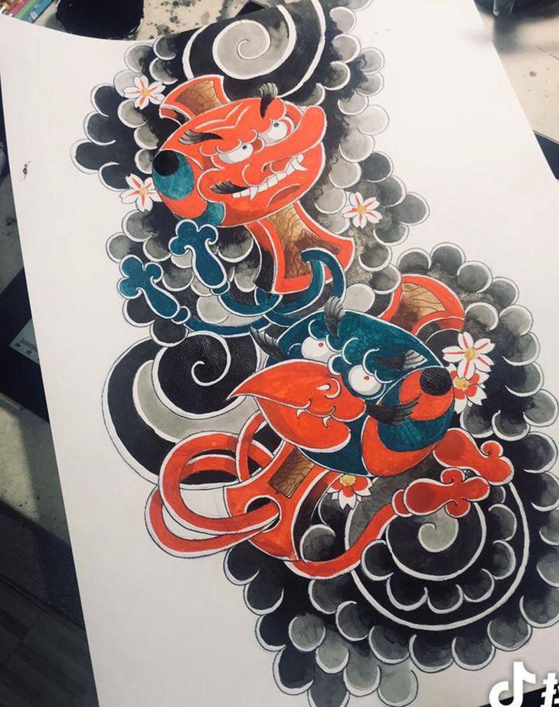 福锤纹身图片_手臂纹身图案