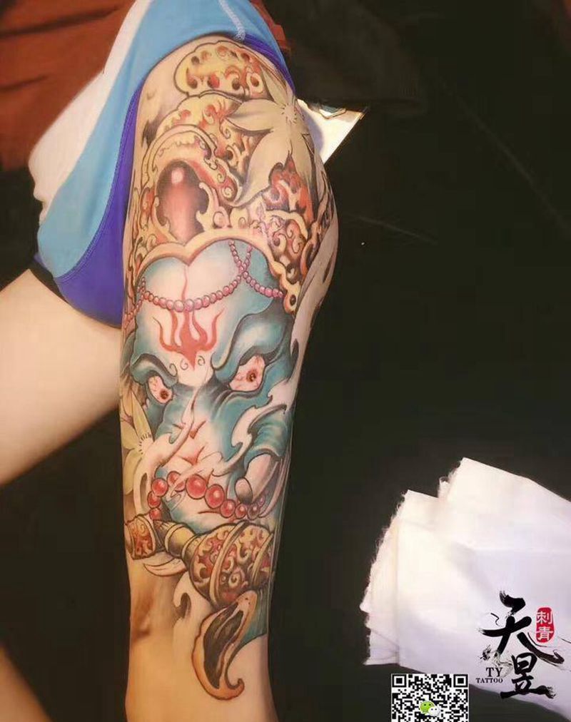 象神纹身图片