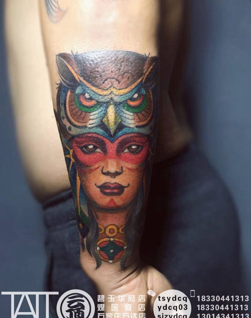 old school女郎纹身图片_成品手臂欧美人物原创纹身图案