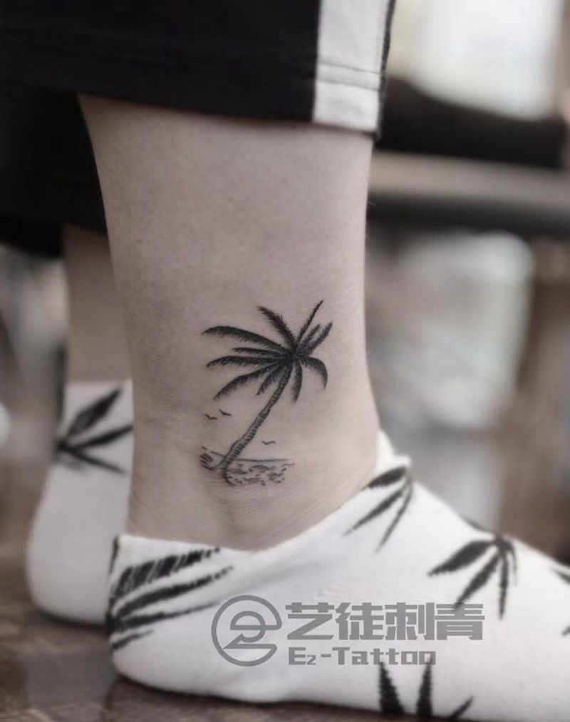 棕榈树纹身图片