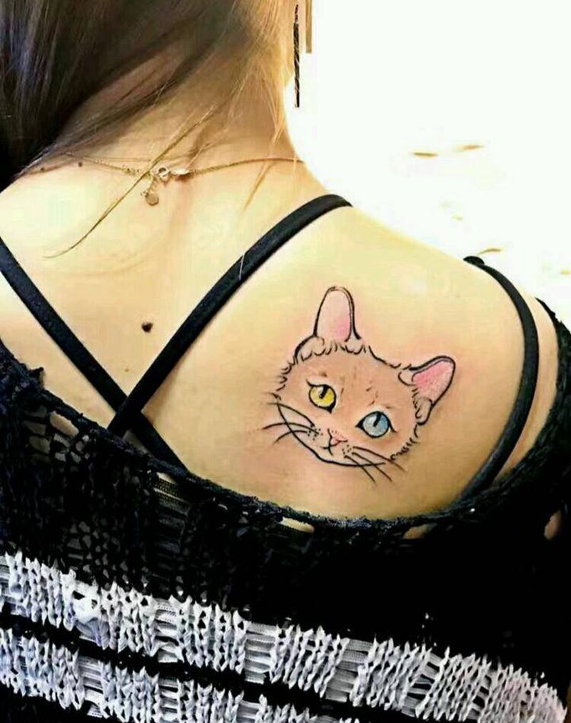 可爱的小猫咪纹身图片