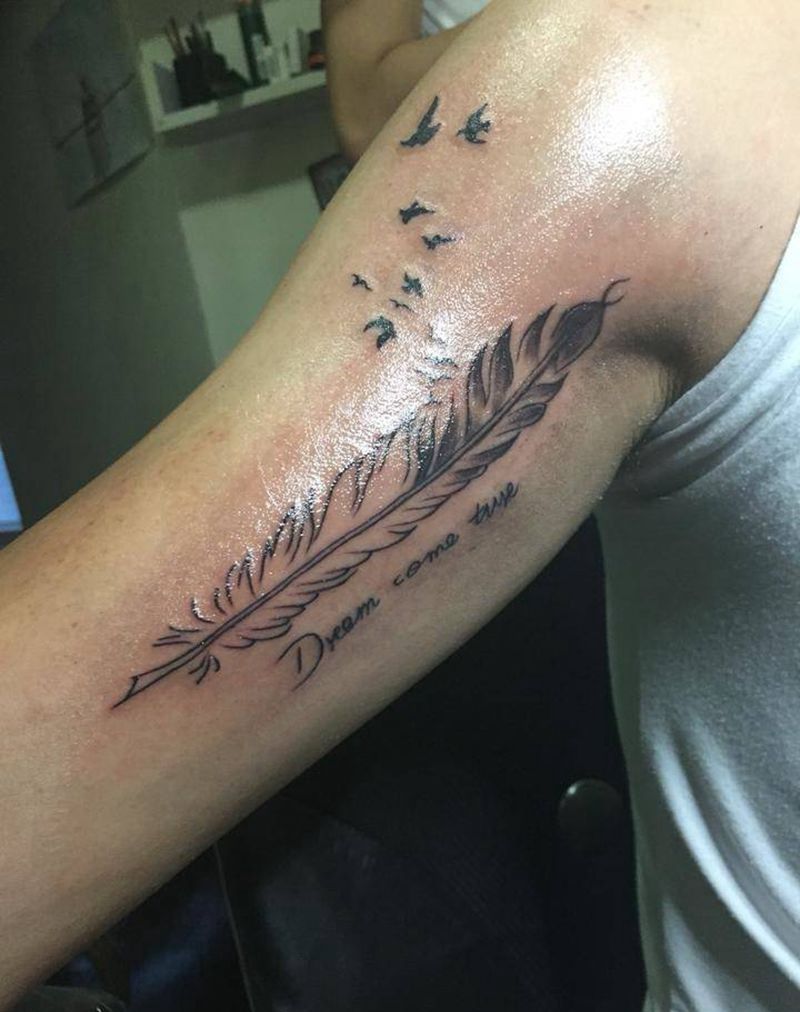 羽毛纹身图片